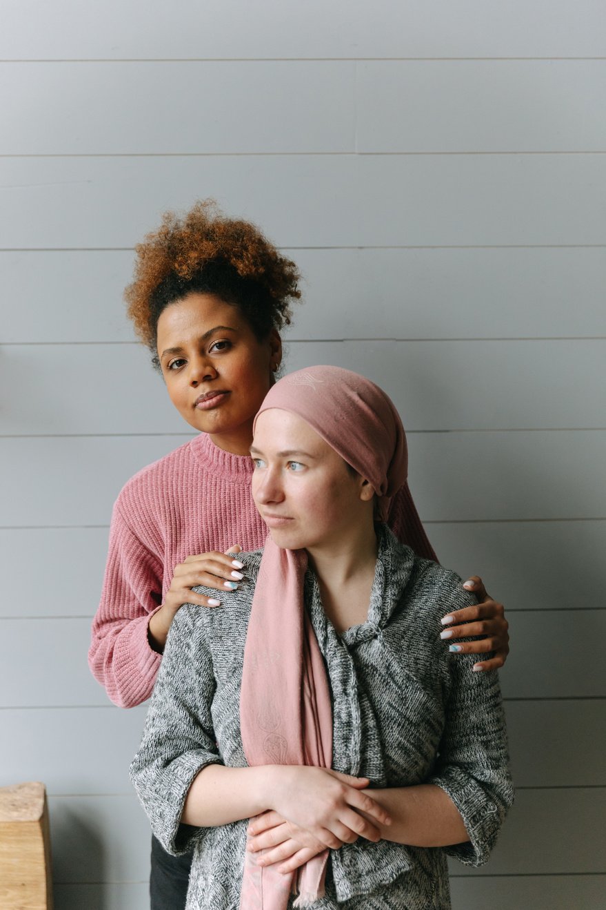 A Woman Wearing a Head Wrap